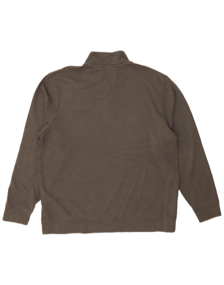 VINEYARD VINES Hanorac pentru bărbați, cu fermoar, cu gât, mare, gri