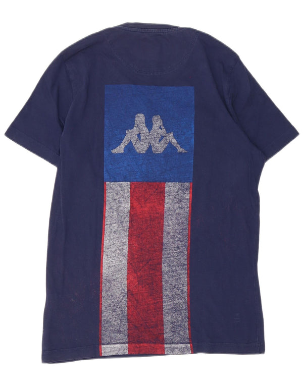 Tricou grafic pentru bărbați Kappa Top Mediu Bleumarin Bumbac Colorblock