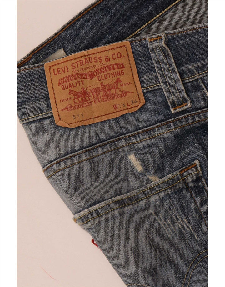 Blugi Levi's 511 Distressed Slim W33 L34 Albastru