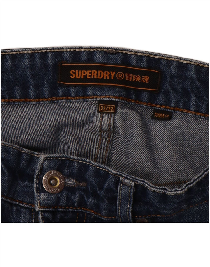 Blugi conici pentru bărbați SUPERDRY W32 L32 Bumbac albastru