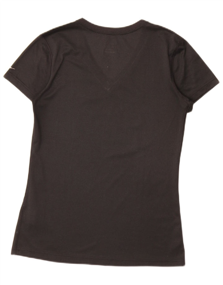 Tricou grafic Nike Dri Fit pentru femei Top UK 10 Poliester negru mic