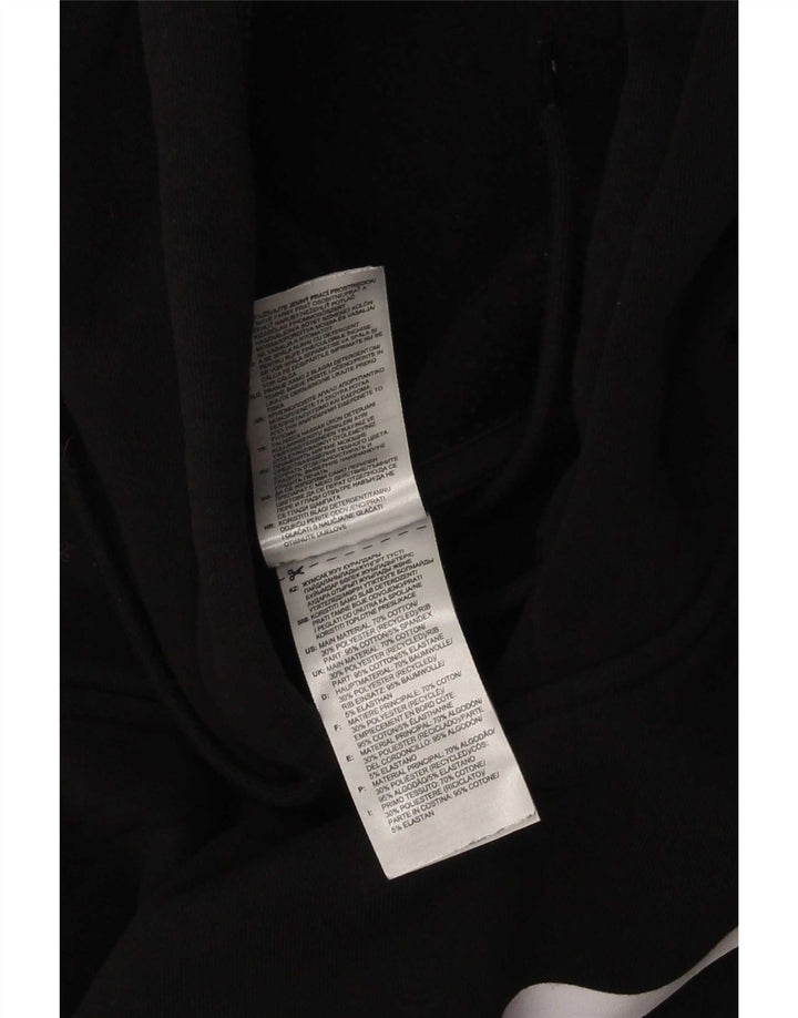 Jumper Reebok pentru bărbați cu capota grafică, bumbac mediu negru
