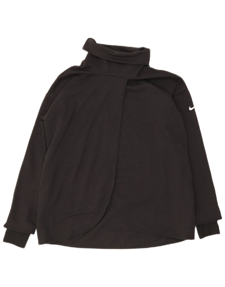 Nike Dri Fit Top cu mânecă lungă pentru bărbați, poliester negru mic
