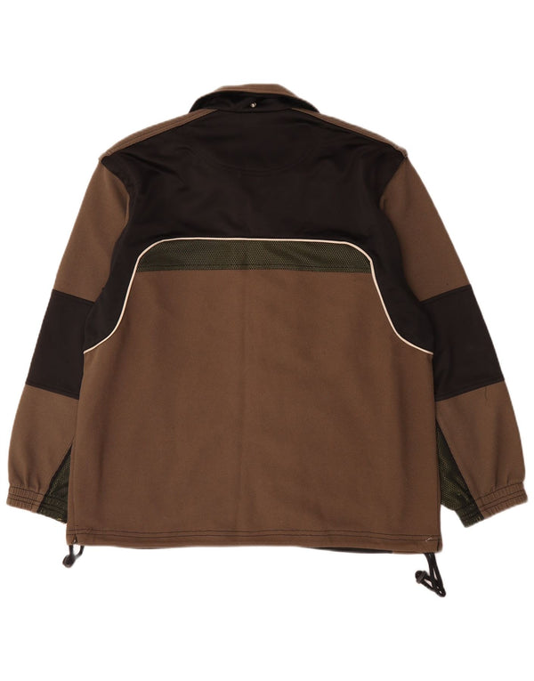 Diadora Mens Loose Fit Trening Top Jacket UK 38 Medium Brown Colorblock