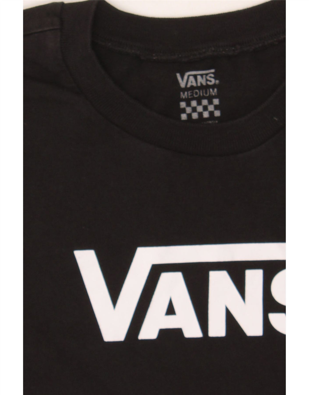 VANS Womens Graphic T-Shirt Top UK 12 Medium Black Cotton Vintage Vans and Second-Hand Vans from Messina Hembry 