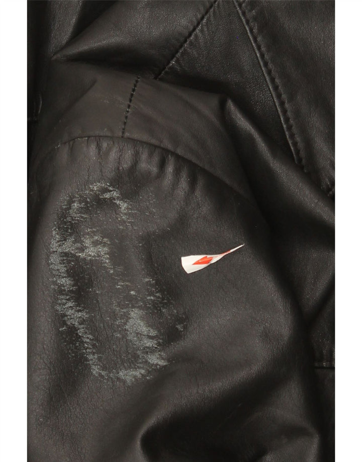 Jachetă de piele vintage pentru bărbați EU 50, mare, neagră