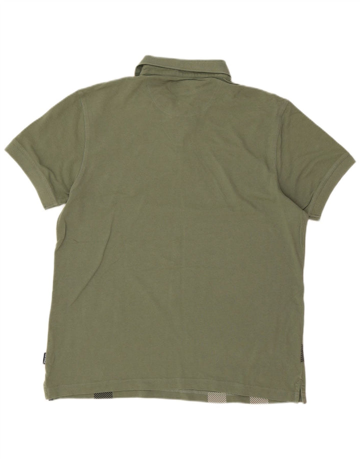 Tricou polo pentru bărbați Barbour, cu carouri mari, verde