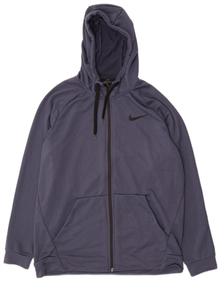 Pulover Nike Dri Fit Zip pentru bărbați, mare, bleumarin