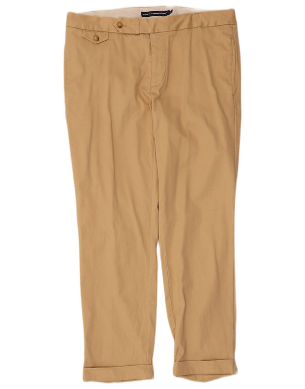 Pantaloni slim pentru femei Ralph Lauren US 10 Large W34 L27 Bej Bumbac