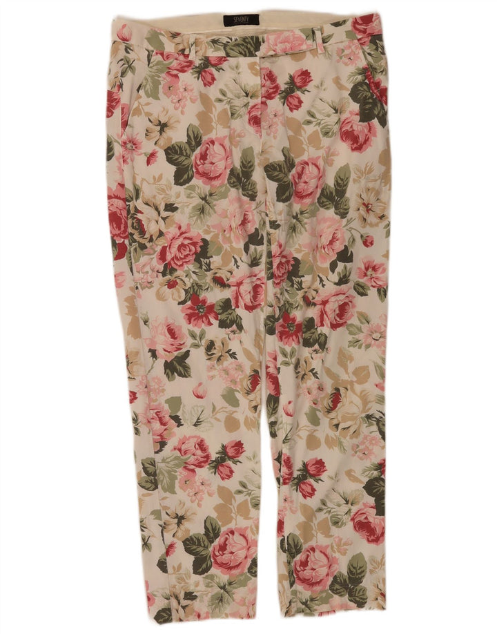 Seventy Pantaloni tăiați pentru damă IT 44 Medium L30 L26 Multicolor Floral