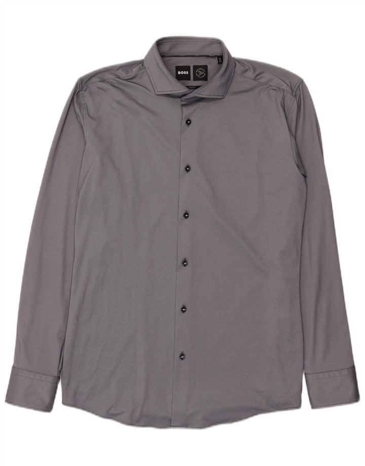 Cămașă pentru bărbați Hugo Boss Slim Fit Mărimea 40 15 3/4 Gri mediu
