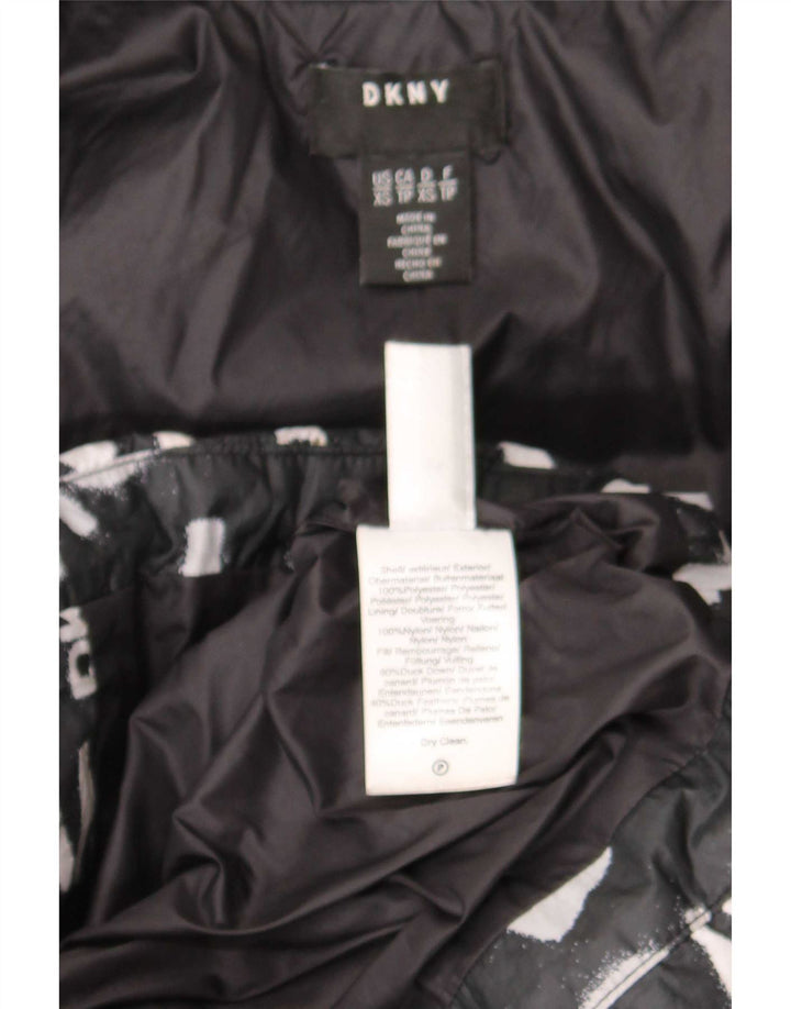 Dkny Manson supradimensionat cu grafic pentru femei UK 6 XS Nylon negru