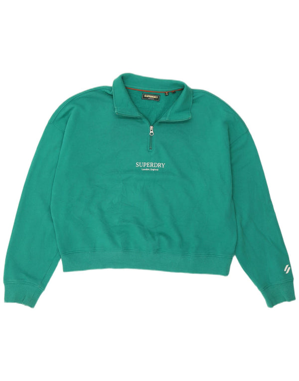 Pulover cu grafic supradimensionat Superdry pentru femei UK 10 Small Green