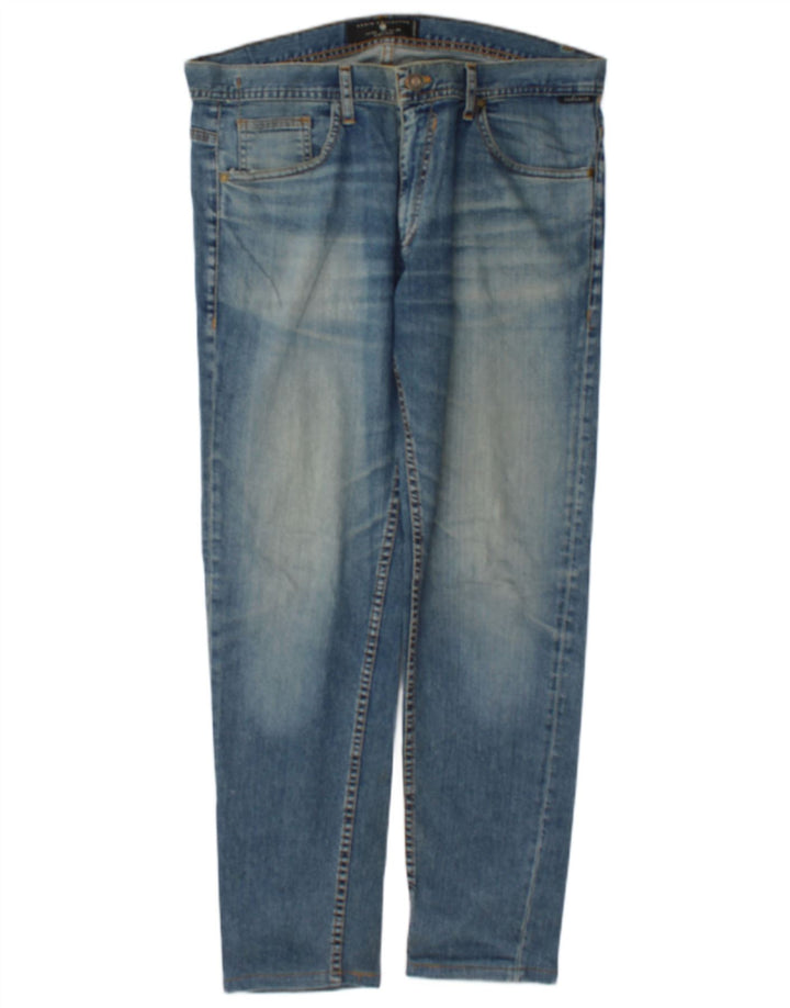 Blugi slim pentru bărbați Zara EU 44 Large W34 L30 Albastru