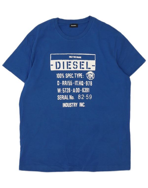 Tricou grafic pentru bărbați Diesel Top XL Bumbac albastru