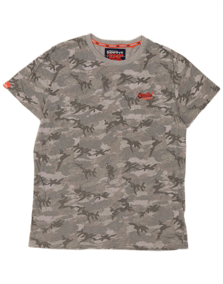 SUPERDRY Tricou Bărbați Top Medium Gri Camuflaj