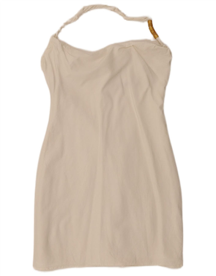 Rochie mini pentru femei Zara UK 14, mare, albă, viscoză