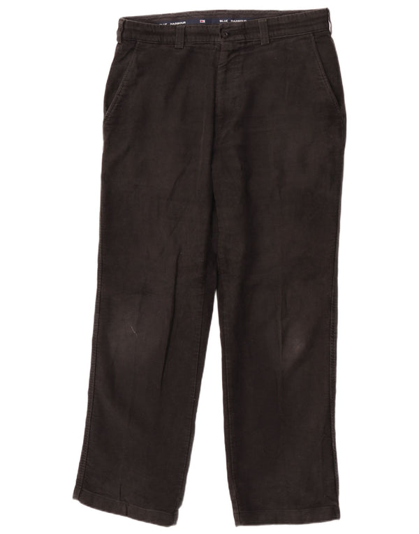 Marks & Spencer Pantaloni Chino Drepți Blue Harbour pentru bărbați L34 L29 Negru