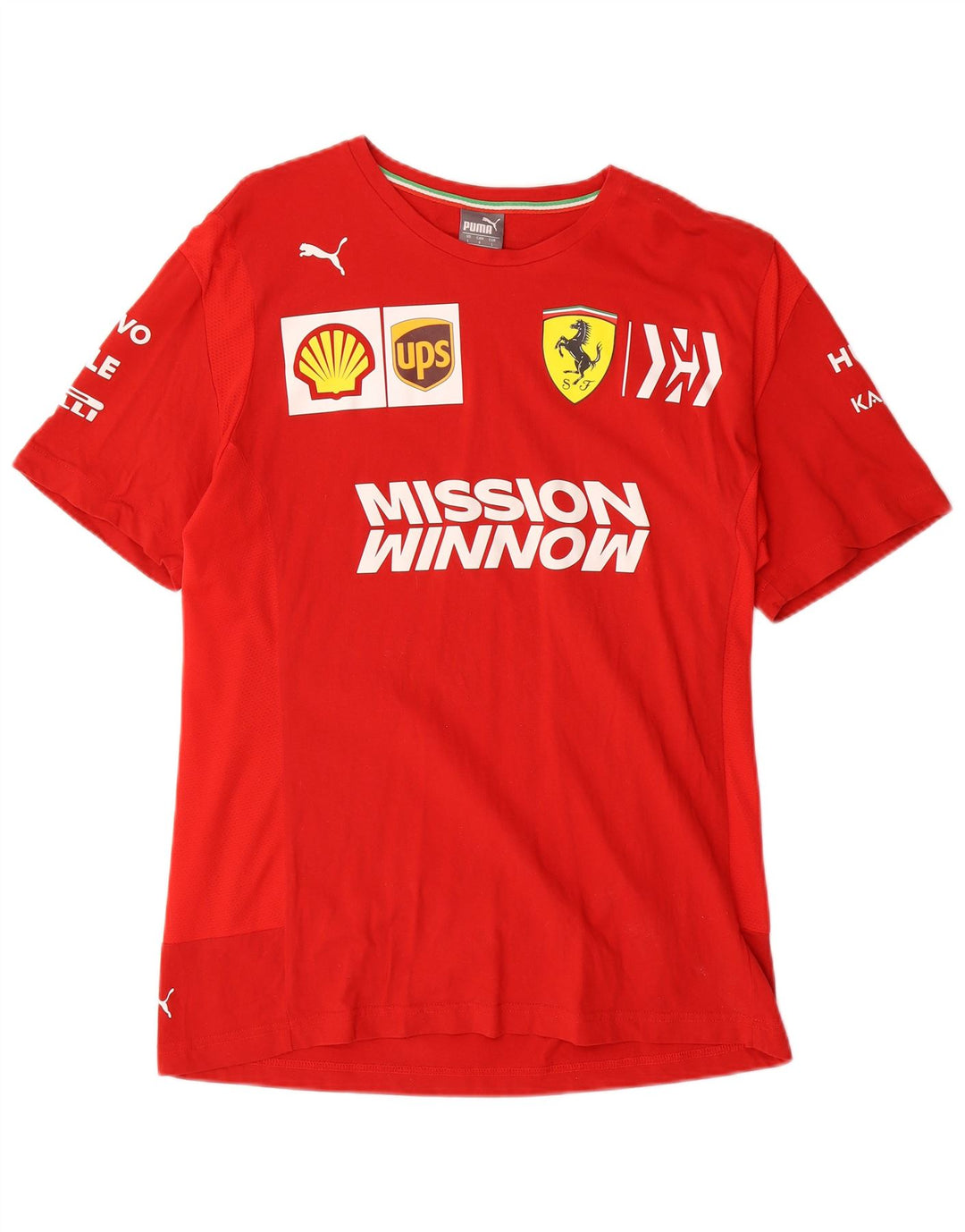 Tricou cu grafic Puma Ferrari pentru bărbați Top mare bumbac roșu