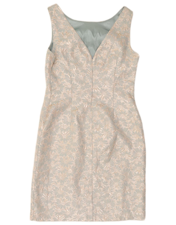 Rochie pentru femei Monsoon fără mâneci, UK 12, poliester floral, albastru mediu