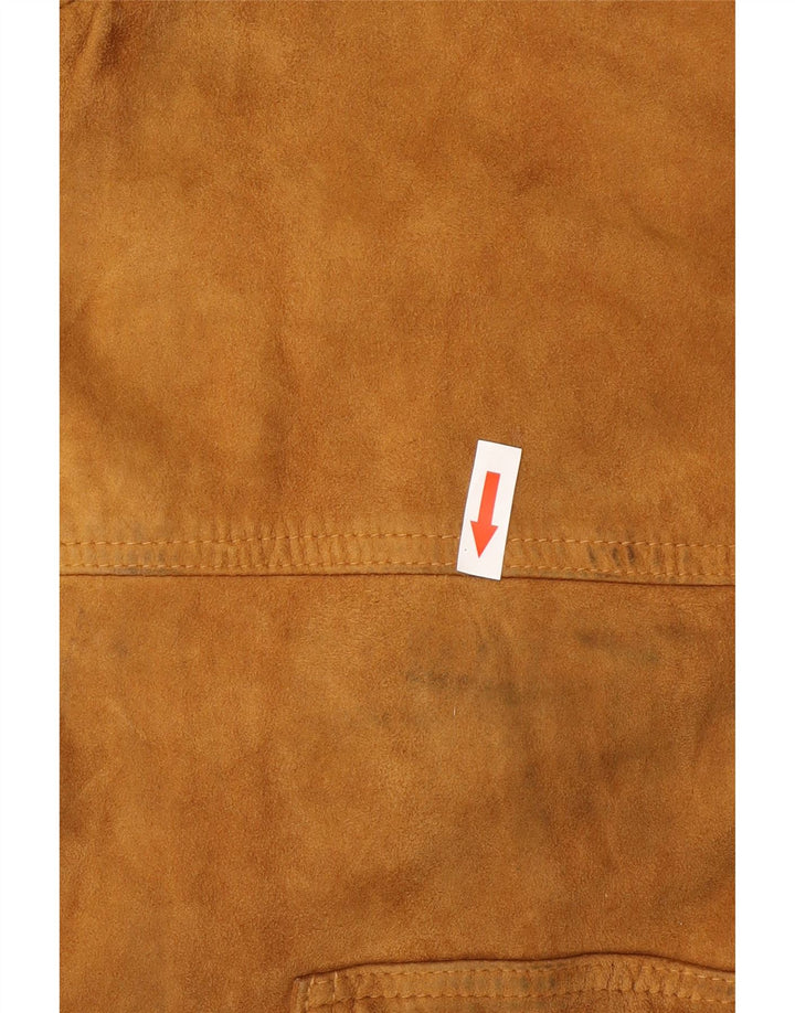 Bomber vintage pentru bărbați din piele intoarsa UK 42 XL din piele bej