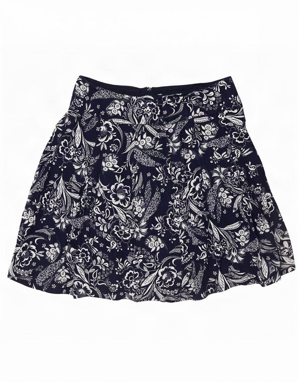 Fusta în formă de A pentru femei Fat Face UK 12 Medium W32 Bleumarin Floral Poliester