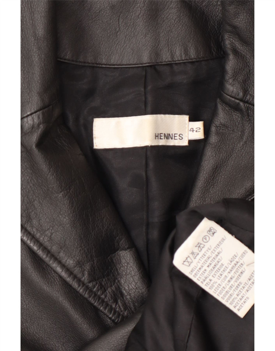 HENNES Palton din piele pentru femei EU 42, mare, neagră