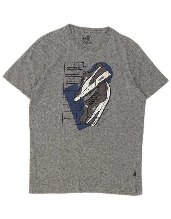 Tricou grafic Puma pentru bărbați Top Medium Gri Flecked