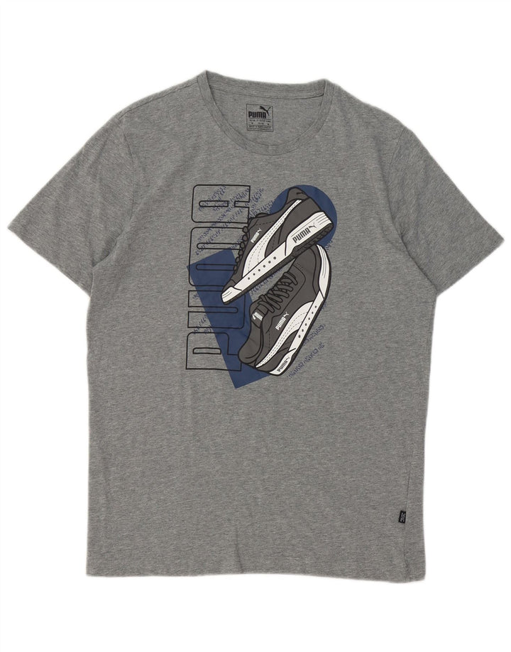 Tricou grafic Puma pentru bărbați Top Medium Gri Flecked