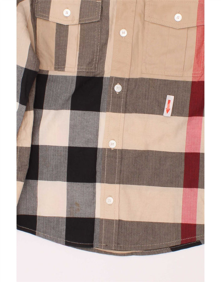 Cămașă Burberry Băieți 5-6 Ani Bumbac Cu Carcă Multicolor