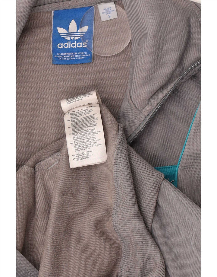 Jachetă de top pentru trening Adidas pentru bărbați, bumbac color bloc, gri mic