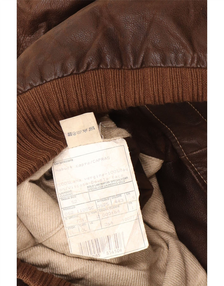 Jachetă din piele vintage pentru bărbați IT 52 XL din piele maro