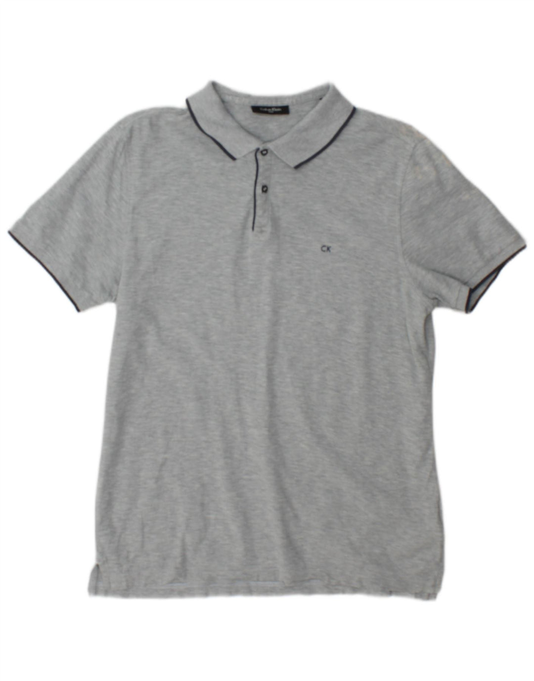 Cămașă polo Calvin Klein pentru bărbați, bumbac cu pete gri mic