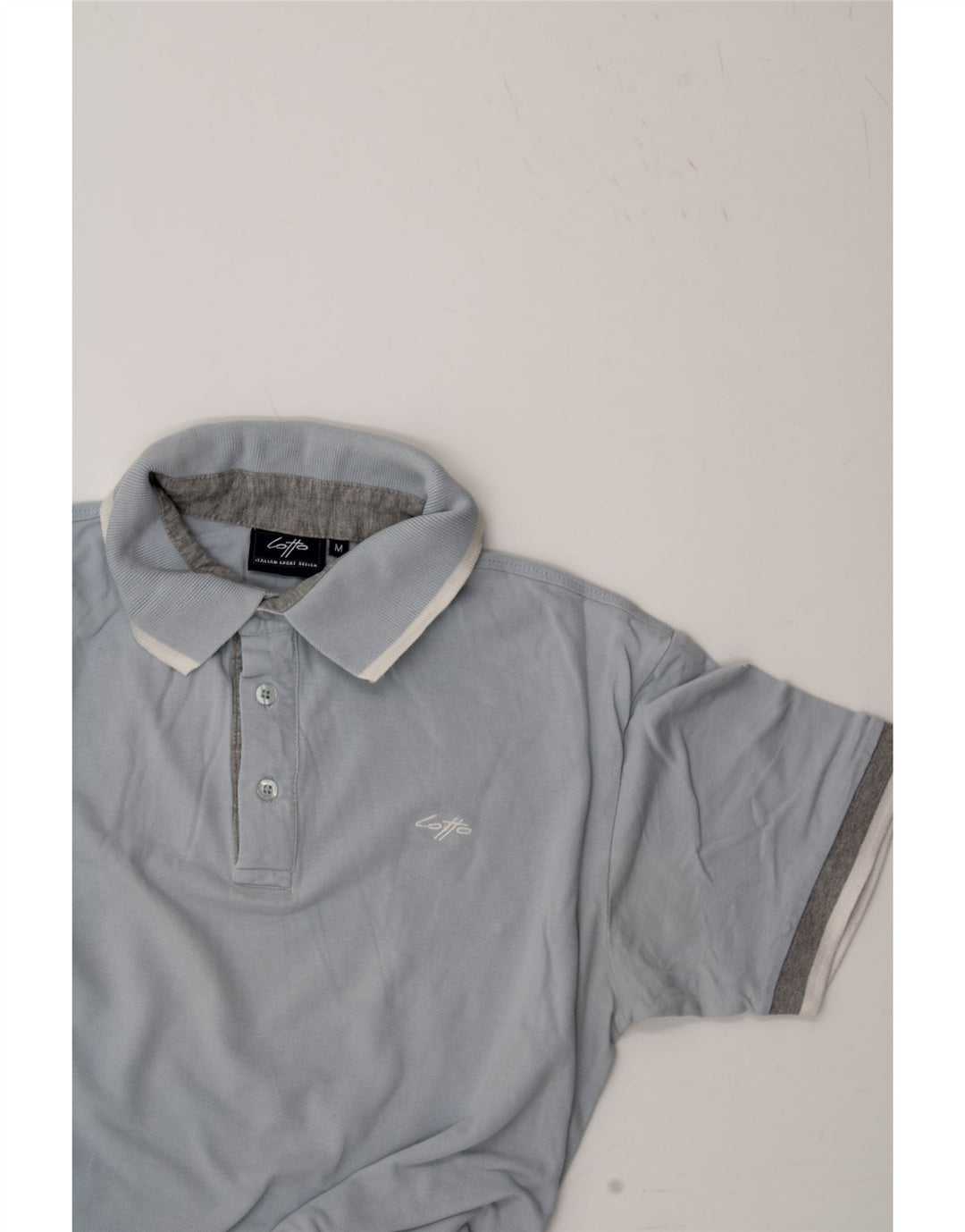 LOTTO Boys Polo Shirt 11-12 Years Medium Blue Cotton Vintage Lotto and Second-Hand Lotto from Messina Hembry 