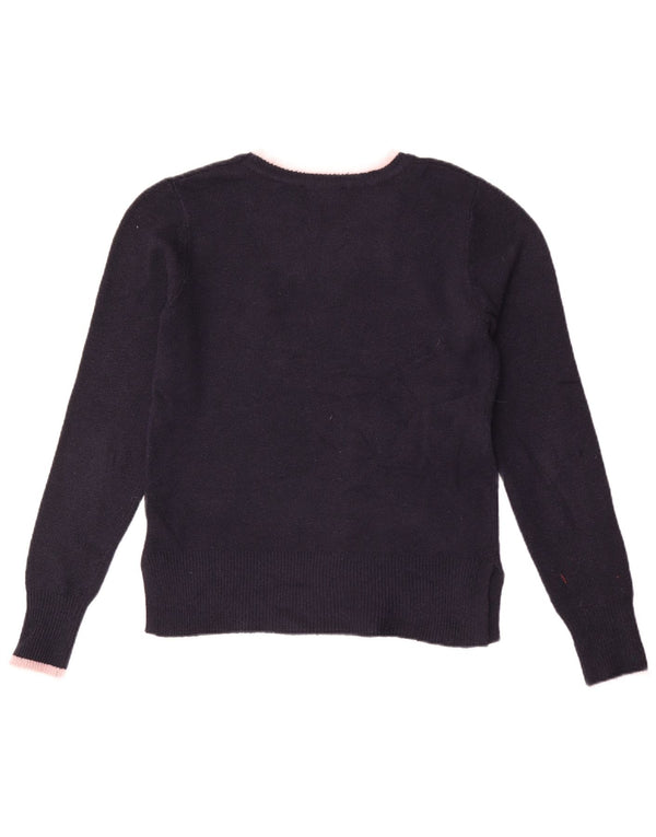 Pulover Oasis pentru femei cu decolteu cu barca cu grafica UK 12 Medium Bleumarin