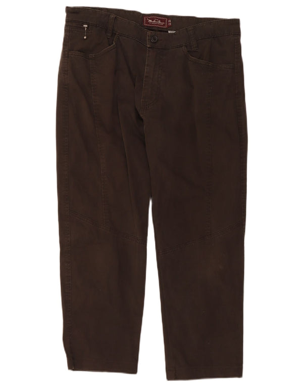 Pantaloni tăiați drept bărbați Marlboro Classics EU 50 Large W34 L24 Maro
