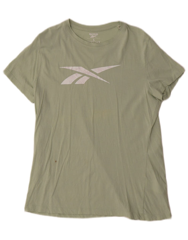 Tricou grafic Reebok pentru femei Top UK 16/18 Large Green