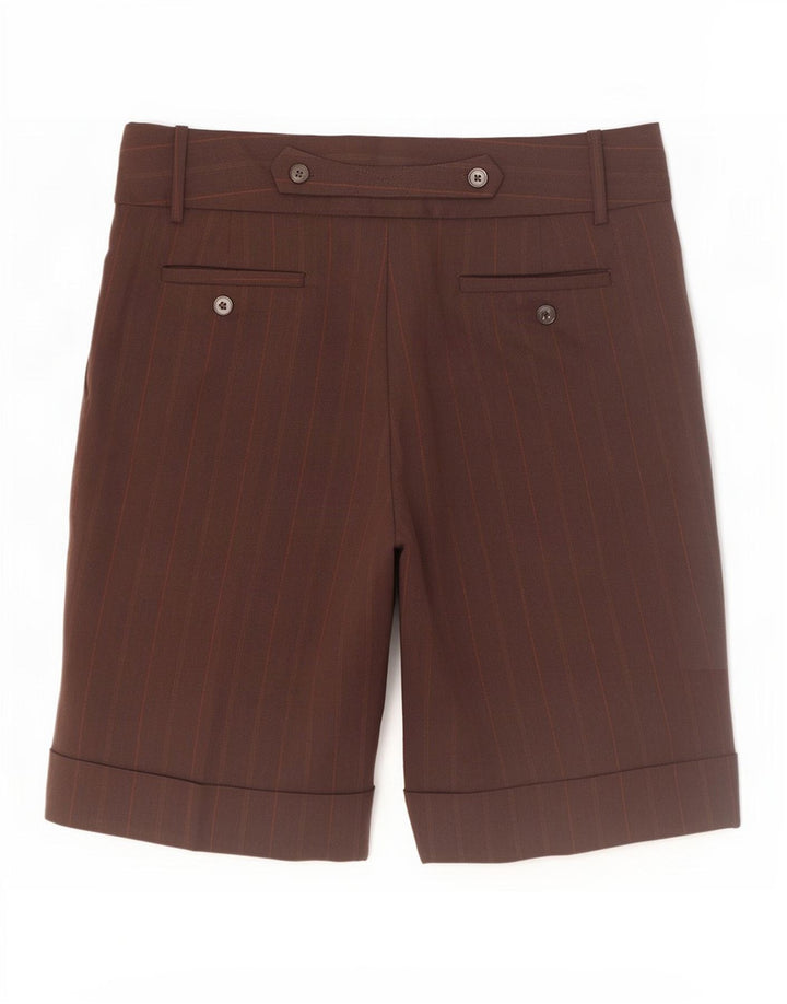 Pantaloni scurți chino pentru femei Zara EU 40 Medium W30 Poliester cu dungi maro