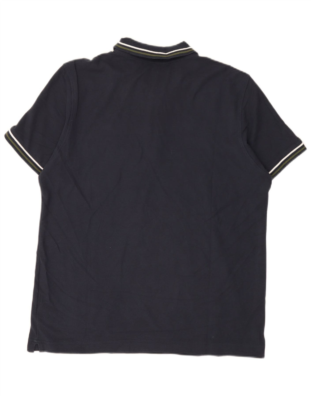 Tricou polo pentru bărbați Lotto, bumbac în dungi albastru bleumarin mediu