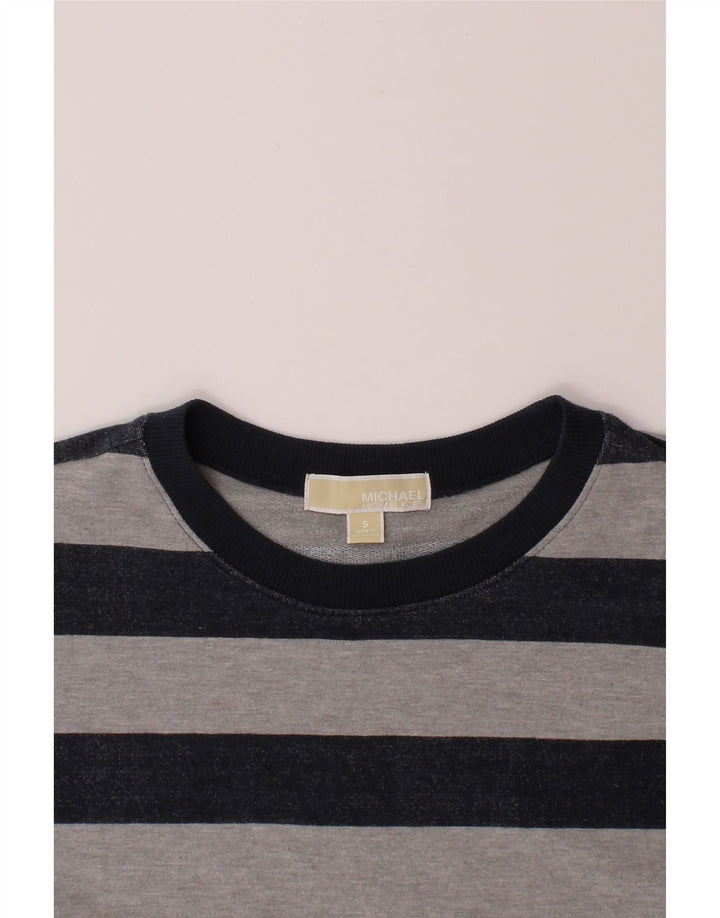 MICHAEL KORS Mens Sweatshirt Jumper Small Black Striped Cotton Vintage Michael Kors and Second-Hand Michael Kors from Messina Hembry 