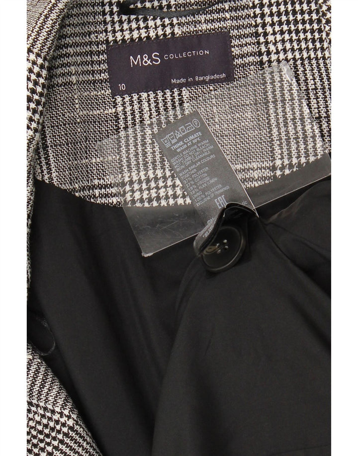 Palton dublu pentru femei Marks & Spencer UK 10 mic, gri, carouri