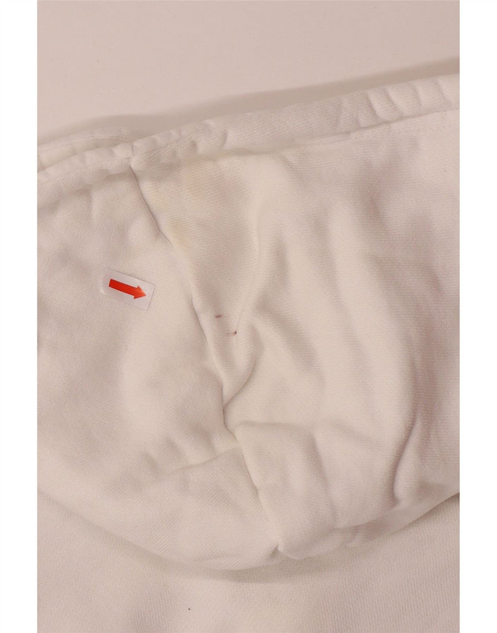 Jumper ADIDAS Crop Graphic pentru femei, UK 8, bumbac alb mic