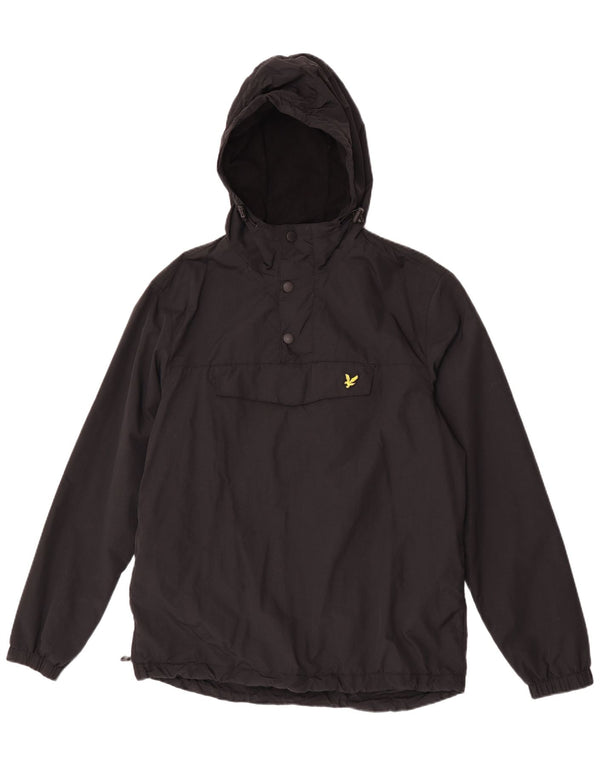 Jachetă Anorak cu glugă pentru bărbați Lyle & Scott UK 40, mare, negru, nailon