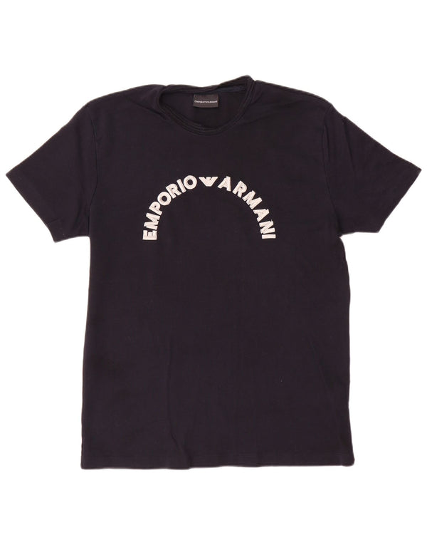 Tricou cu grafică pentru bărbați Emporio Armani Top Medium Black Bumbac