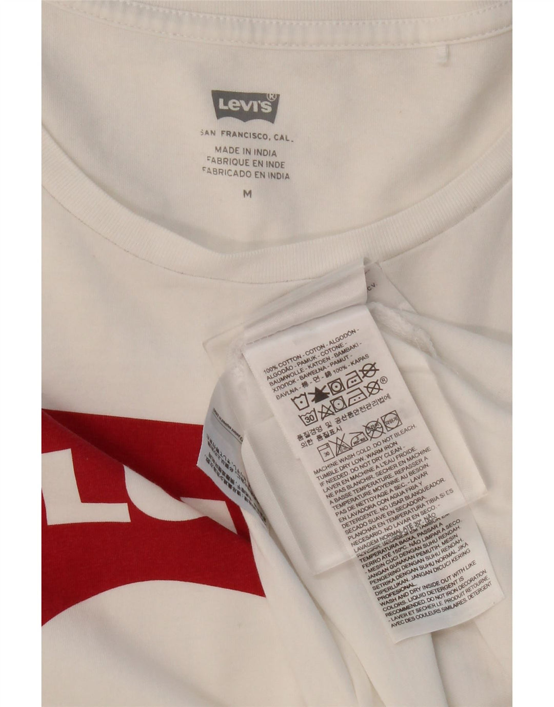 Tricou grafic LEVI'S Top UK 12 Bumbac alb mediu