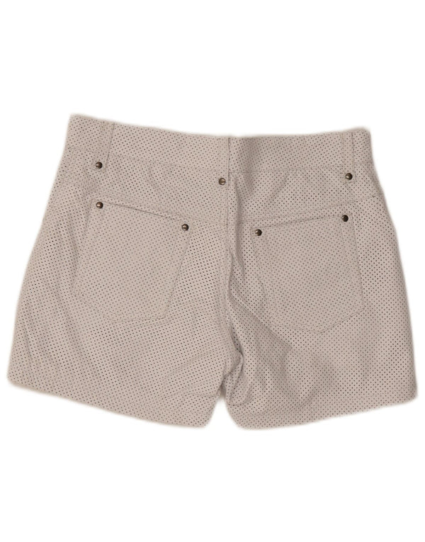 Pantaloni scurți casual din piele vintage pentru femei W33 Medium White Spot Piele