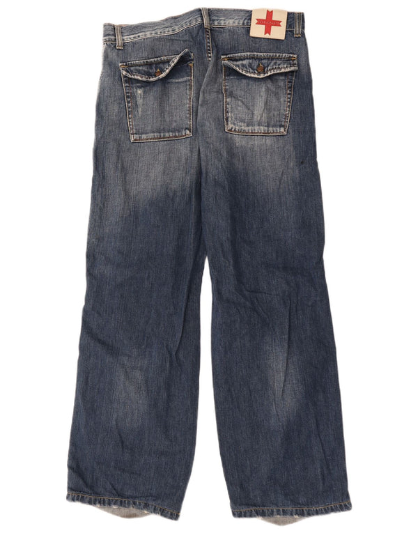 Zu Elements Blugi Cargo Loose pentru bărbați W33 L31 Bumbac colorblock bleumarin