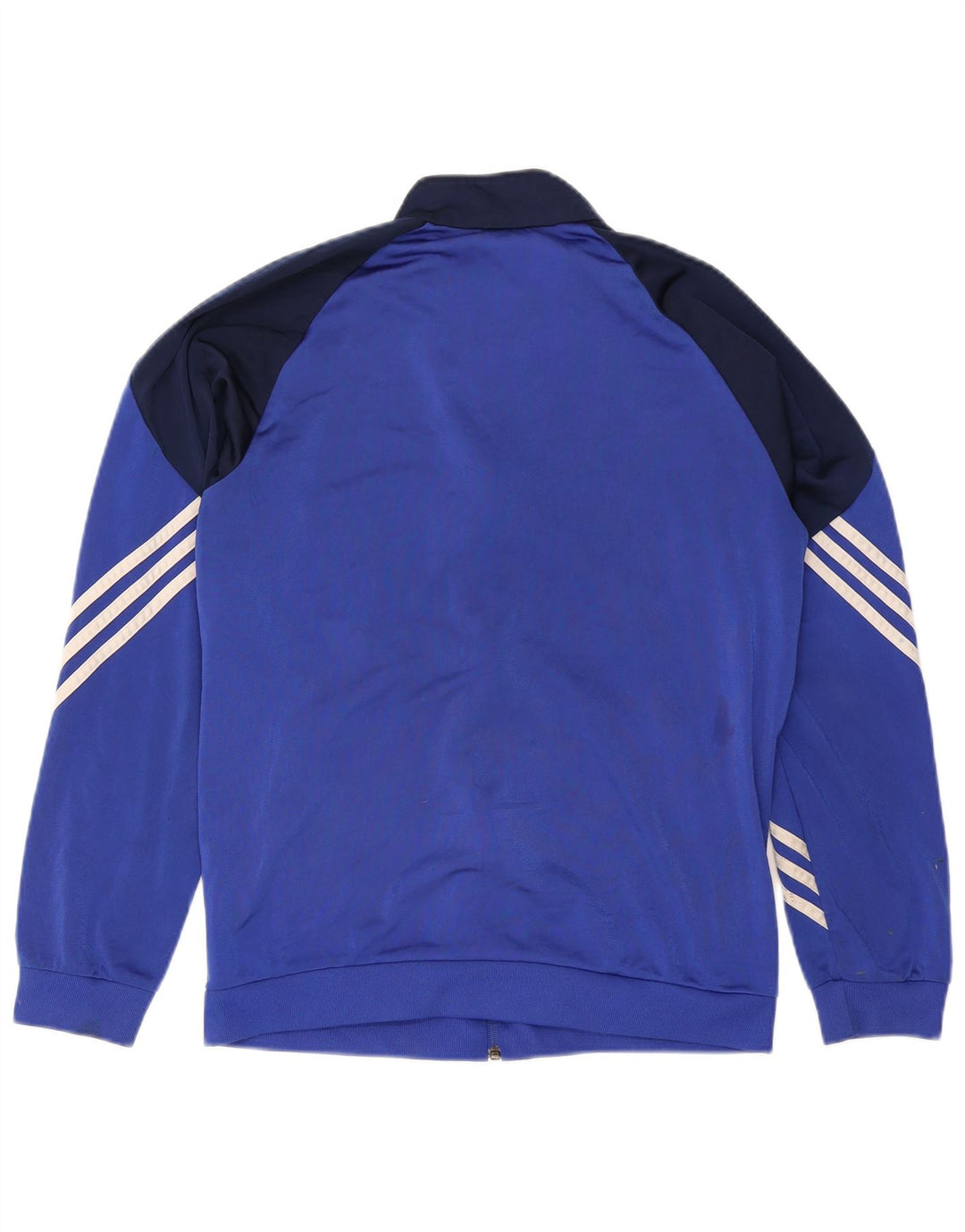 Jachetă de trening pentru bărbați Adidas, albastru mediu, poliester bloc de culoare