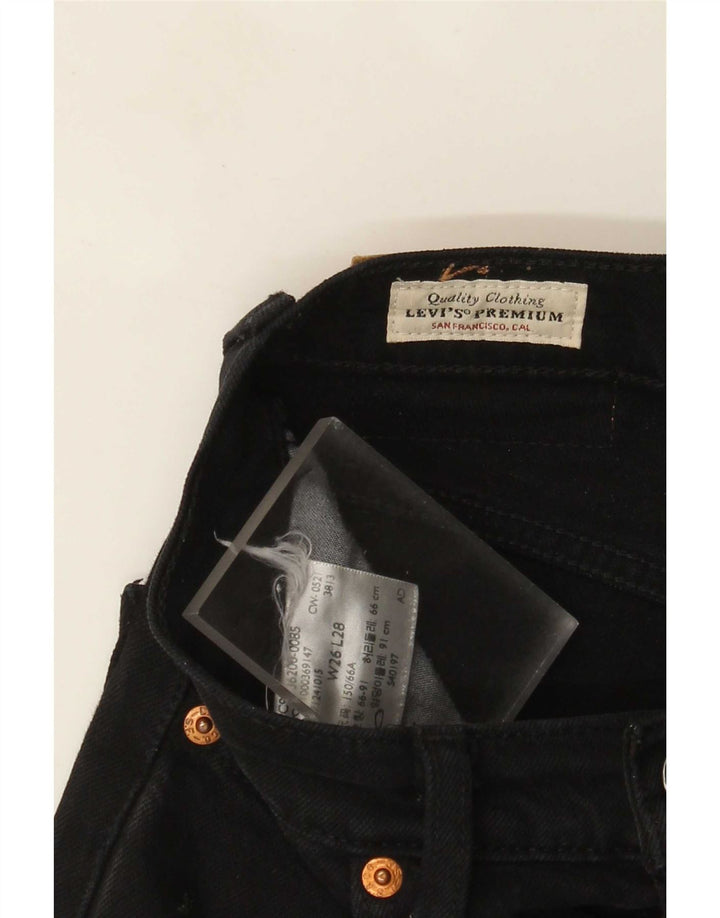Blugi drepti pentru femei Levi's 501 W26 L28 negri