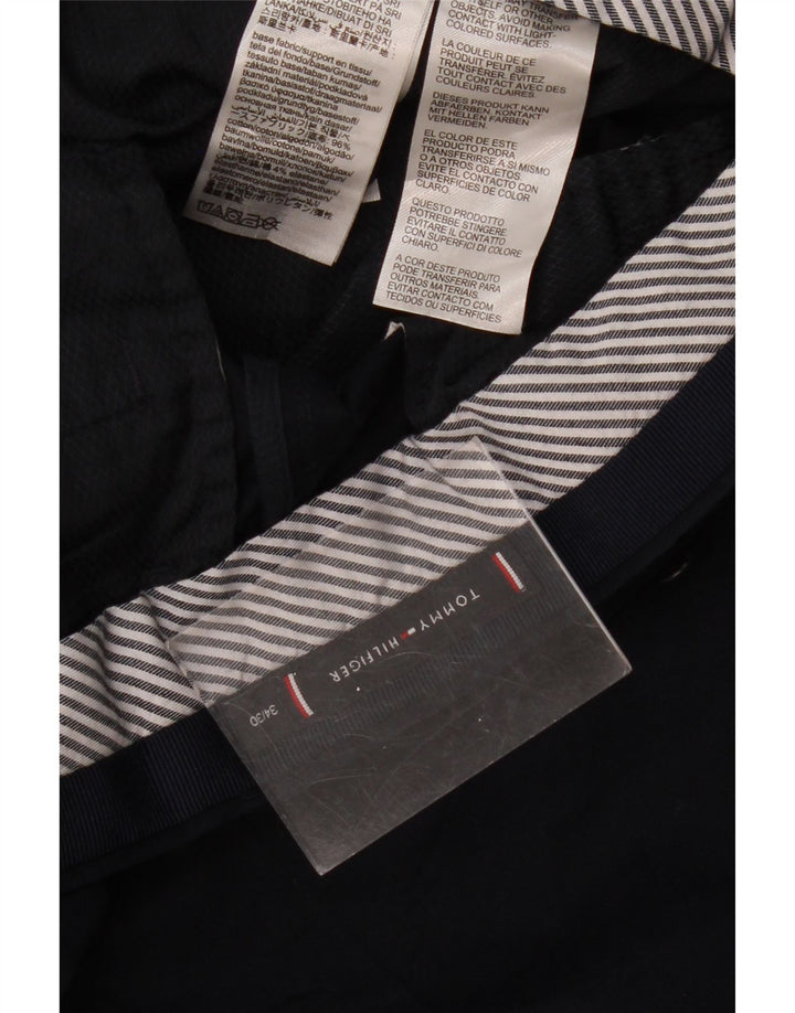 TOMMY HILFIGER Pantaloni chino subțiri pentru bărbați L34 L30 bumbac bleumarin